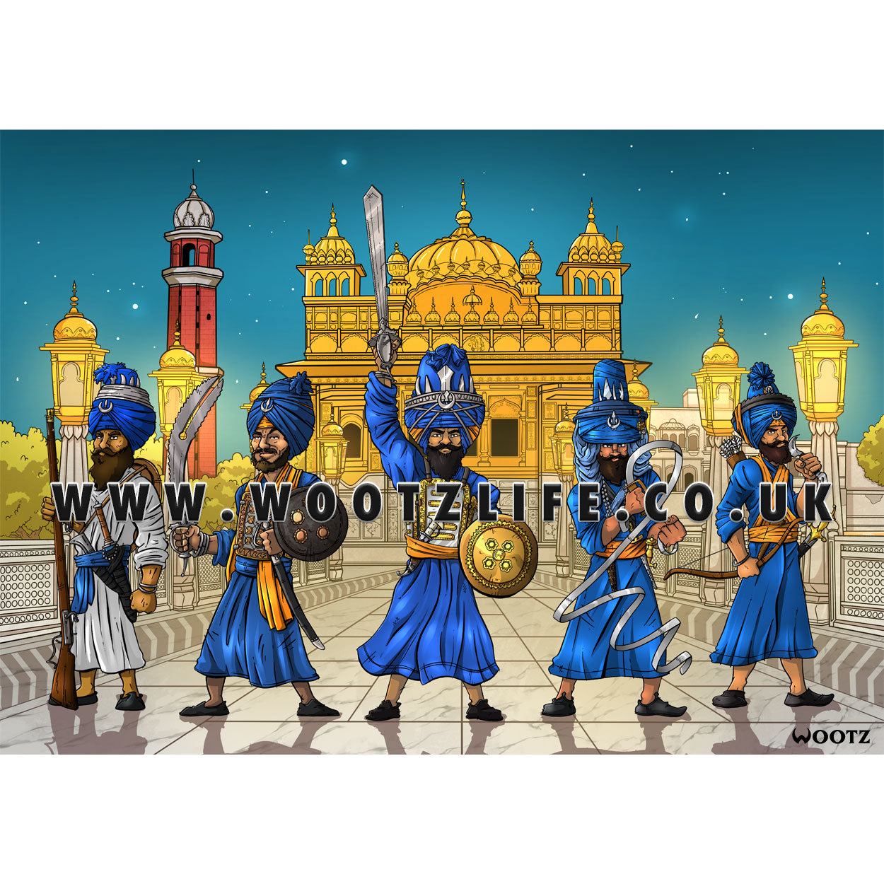 Darbar Sahib (Golden Temple) A3 Comic Art Poster