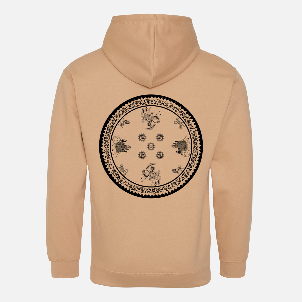 Maharaja Shield Black Print Hoodie